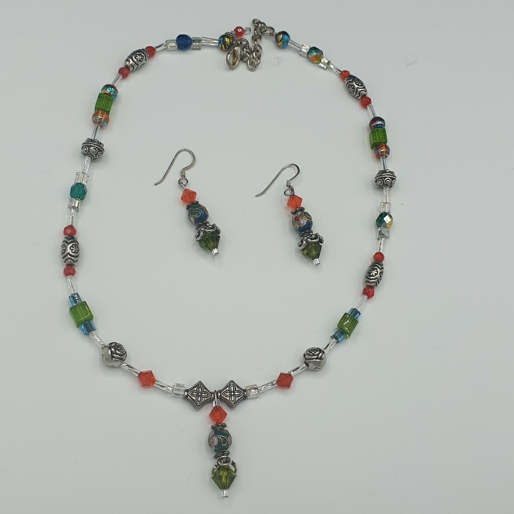 Vintage necklace and earrings